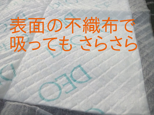 デオ・ダブルの表面は不織布になっている。